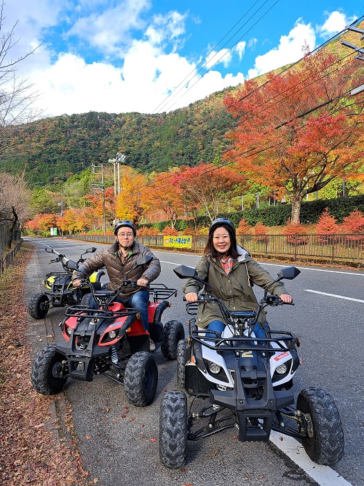 本日の紅葉バギー11.24 | 梅ヶ島新田温泉 黄金の湯